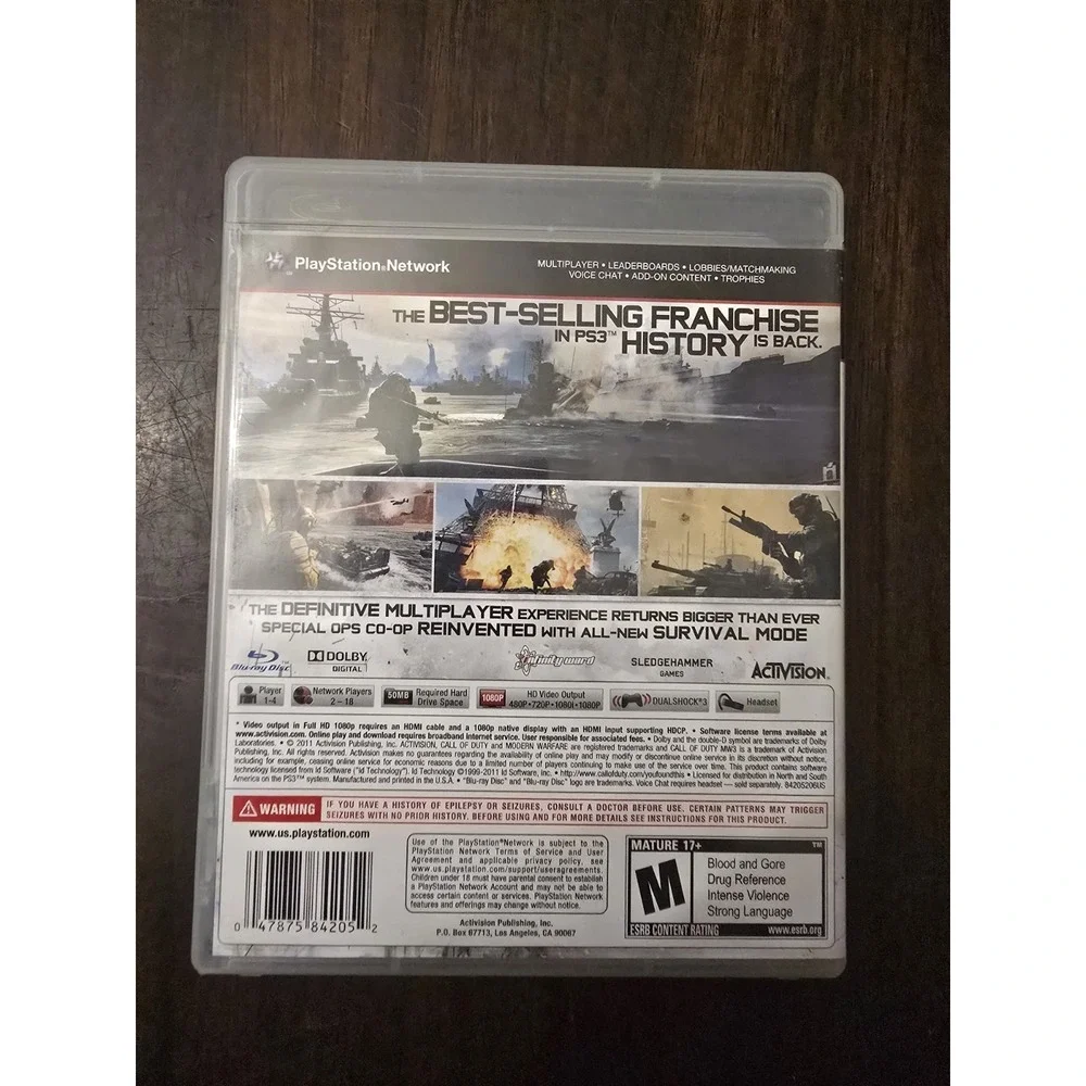 Call of Duty MW3 Modern Warfare 3 Sony PlayStation‎ 3 Ps3 COD Complete Tested